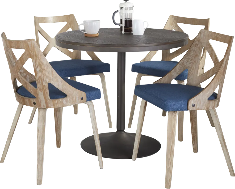 Dyme I Blue 5 Pc Dining Set