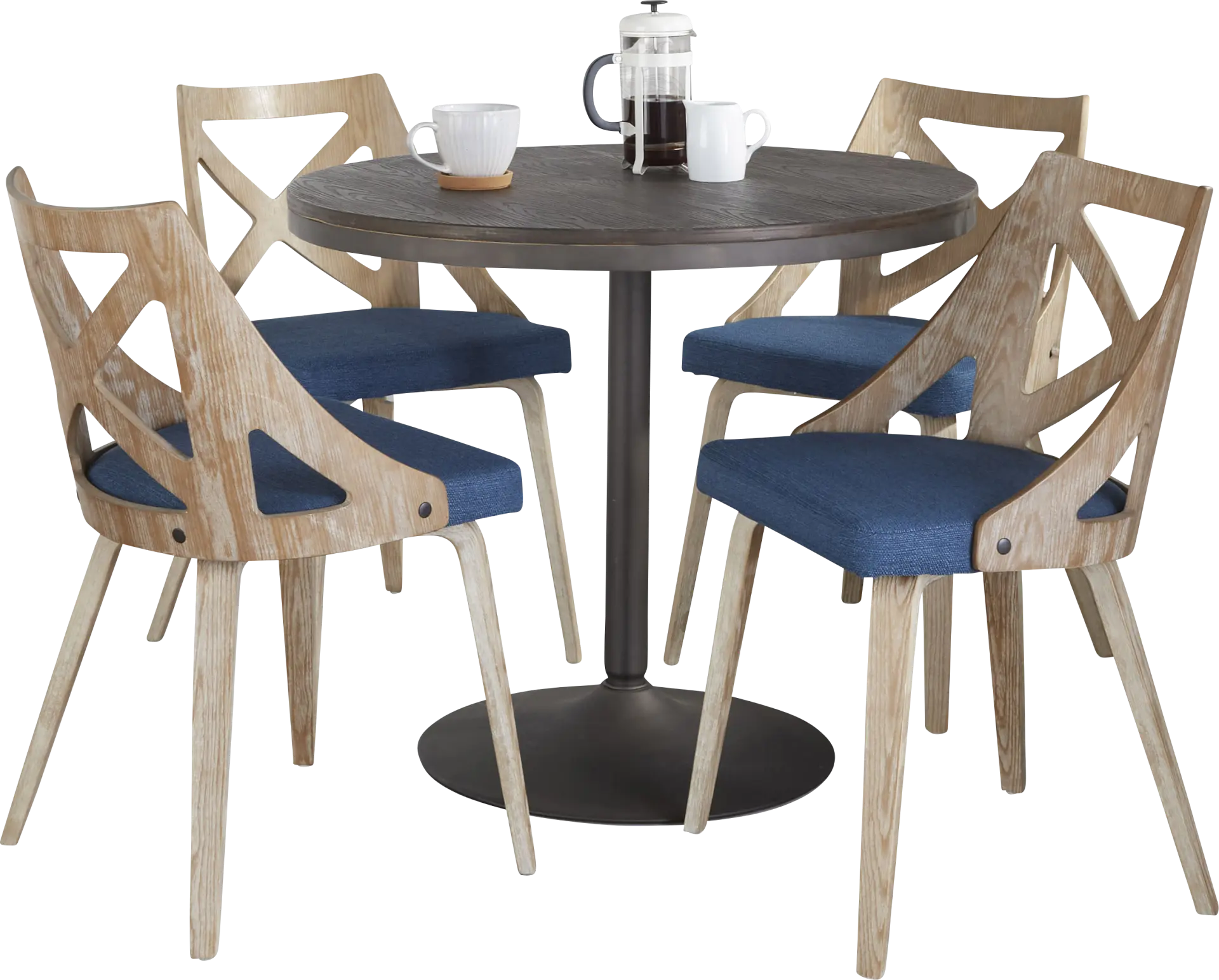 Dyme I Blue 5 Pc Dining Set