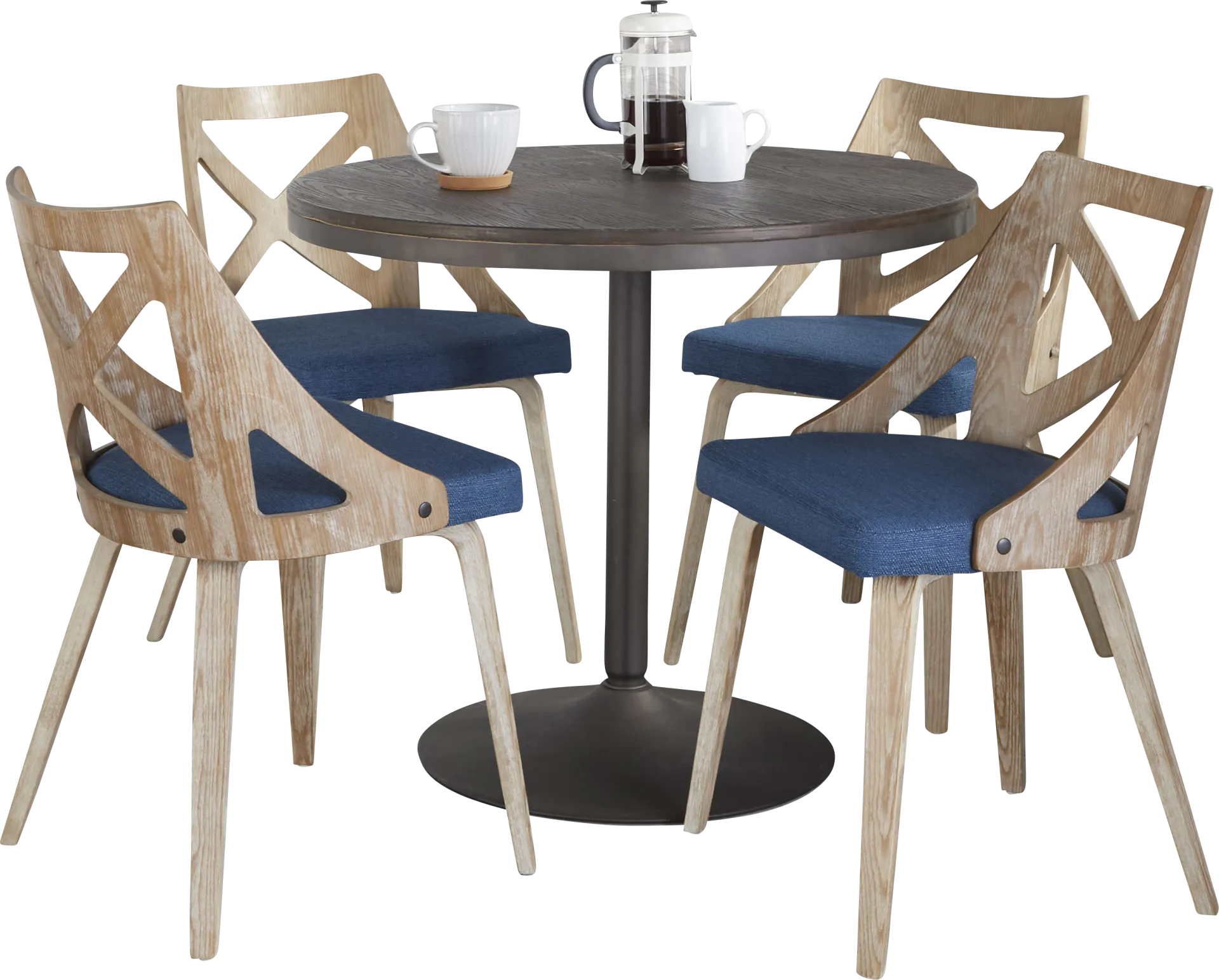 Dyme I Blue 5 Pc Dining Set - Image 1