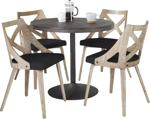 Dyme I Charcoal 5 Pc Dining Set