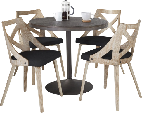 Dyme I Charcoal 5 Pc Dining Set
