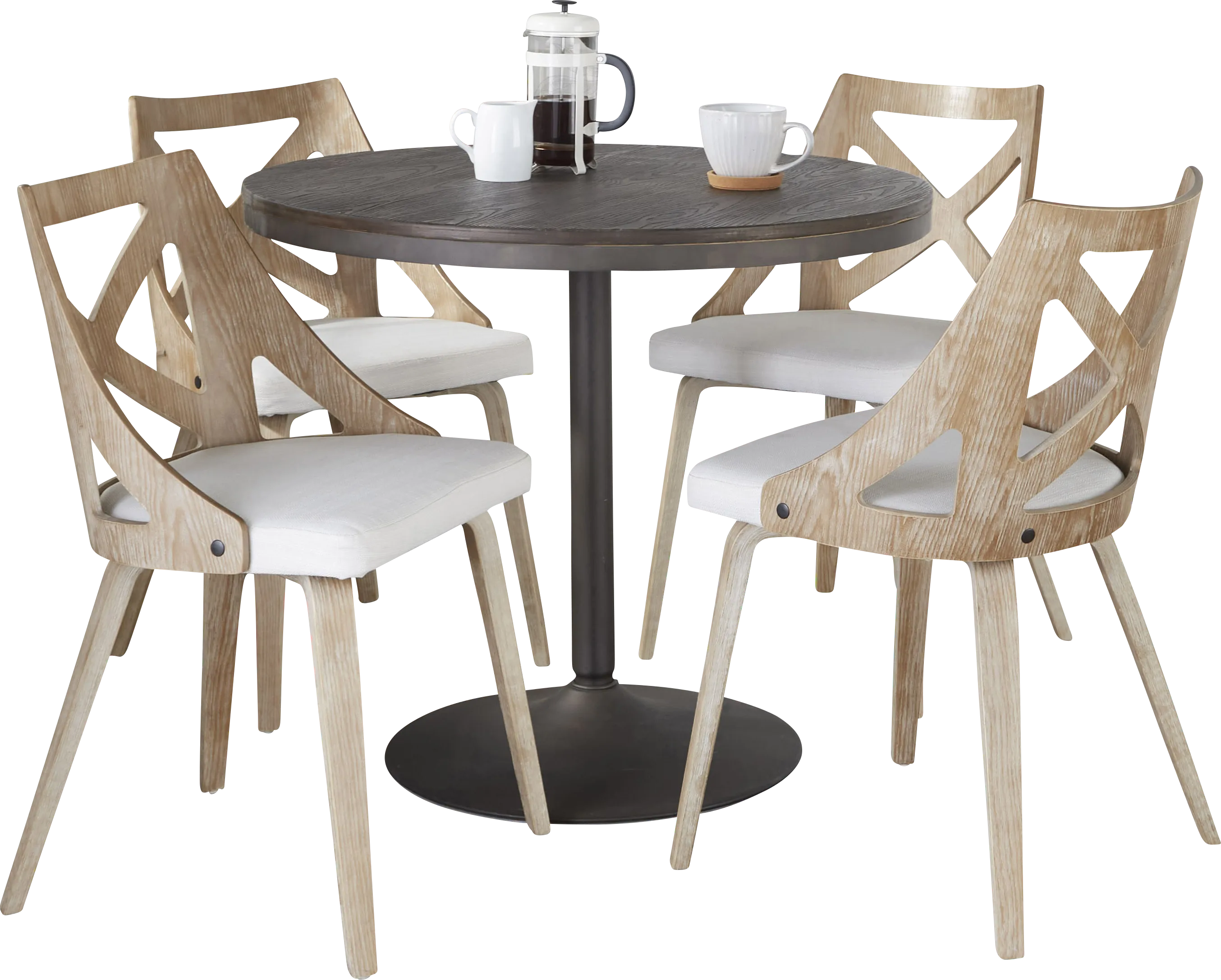 Dyme I Cream 5 Pc Dining Set - Thumbnail - Image 1