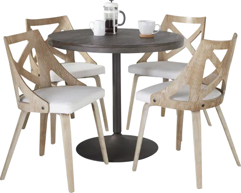 Dyme I Cream 5 Pc Dining Set