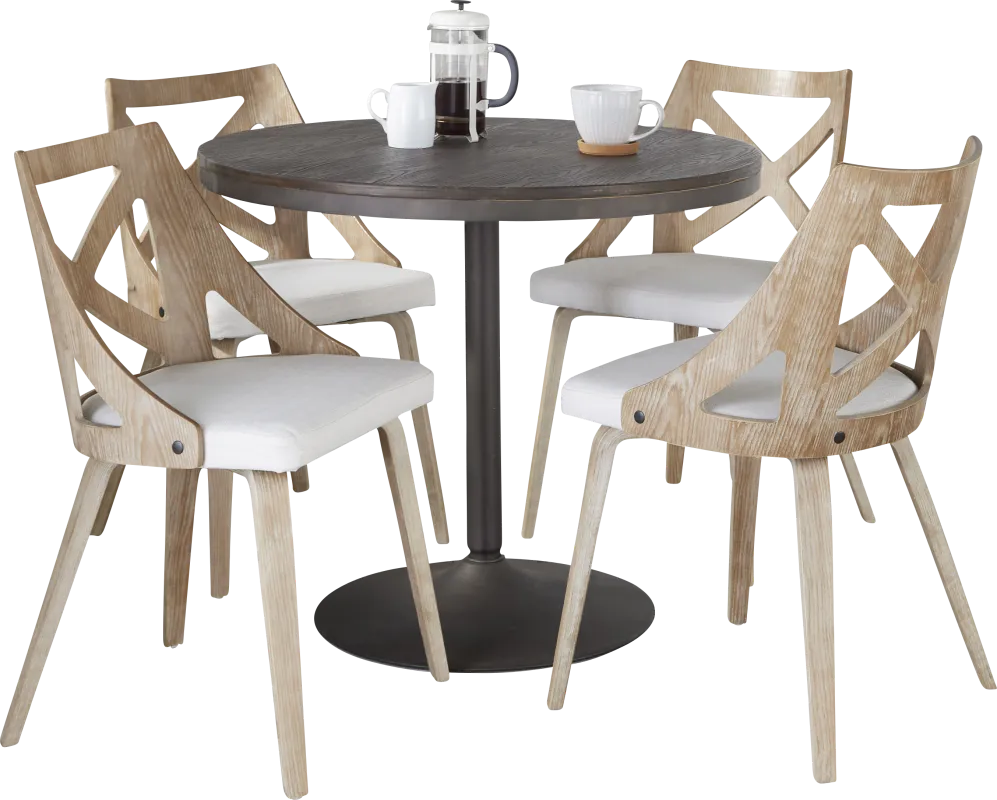 Dyme I Cream 5 Pc Dining Set