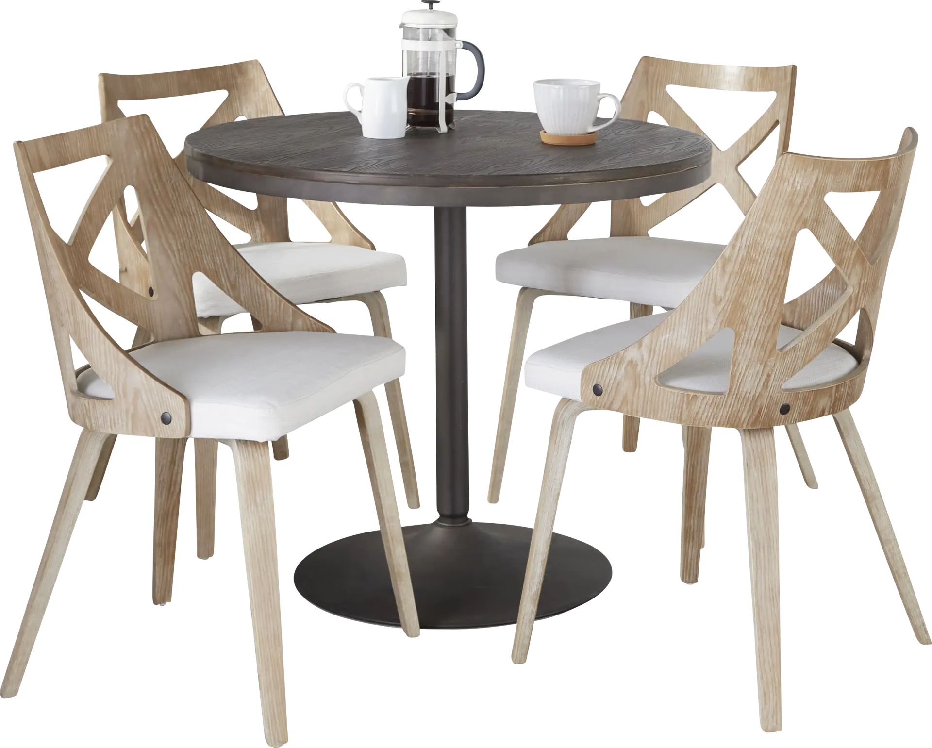 Dyme I Cream 5 Pc Dining Set