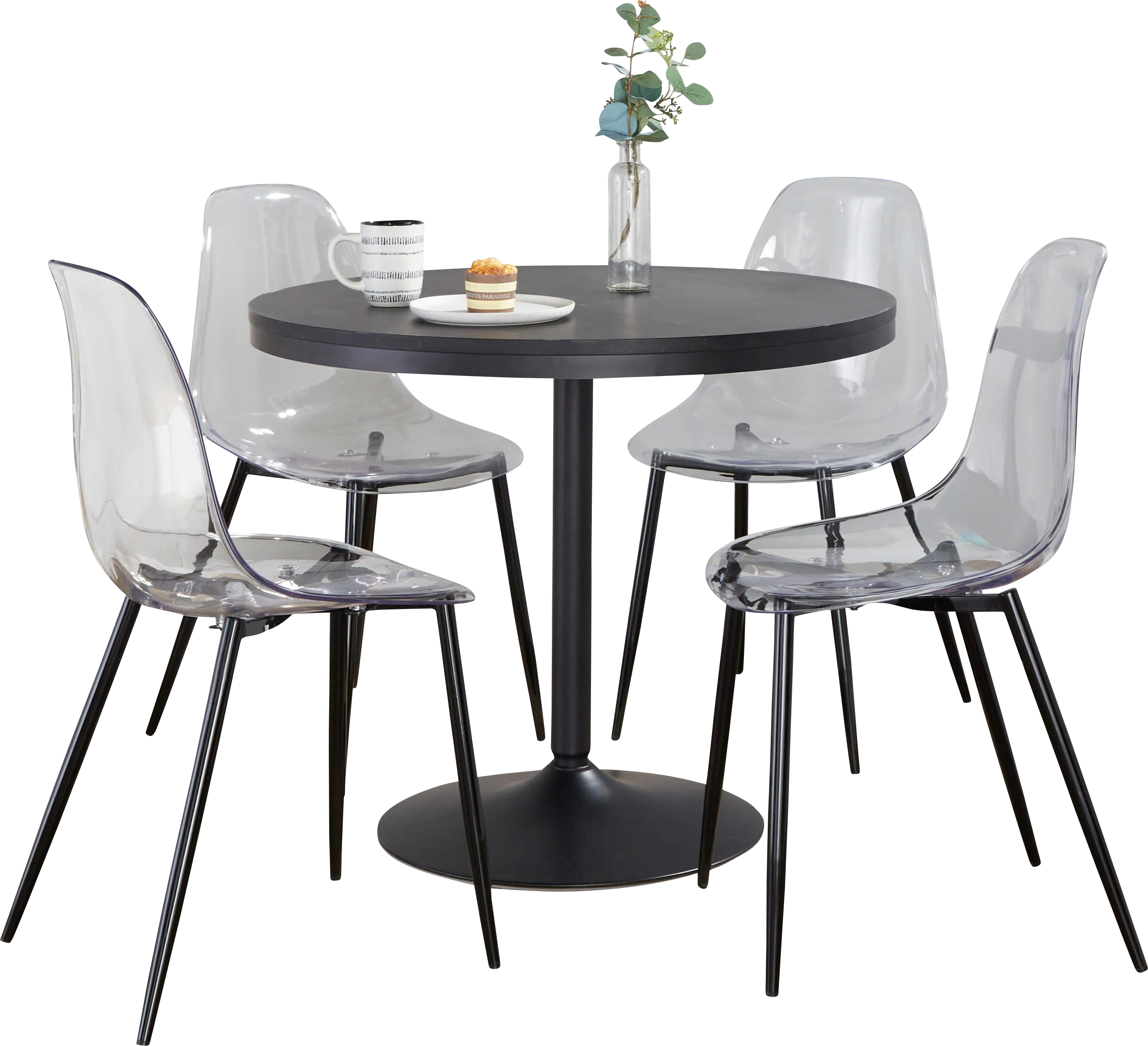 Cayke Clear 5 Pc Dining Set - Thumbnail - Image 1