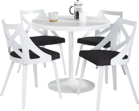 Dyme III Charcoal 5 Pc Dining Set