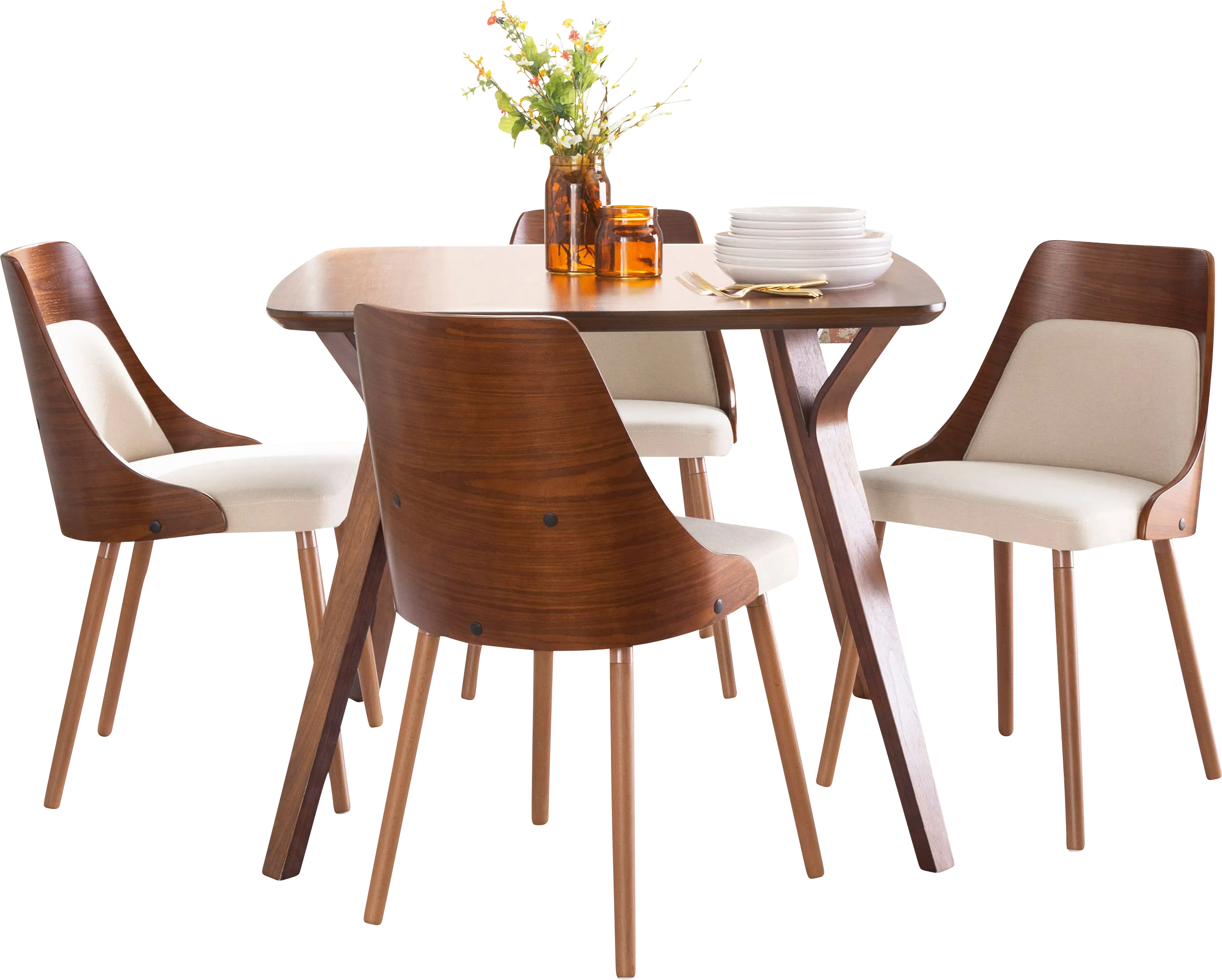 Loung I Cream 5 Pc Dining Set - Thumbnail - Image 1