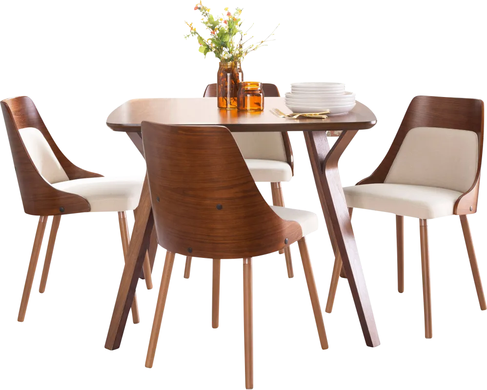 Loung I Cream 5 Pc Dining Set
