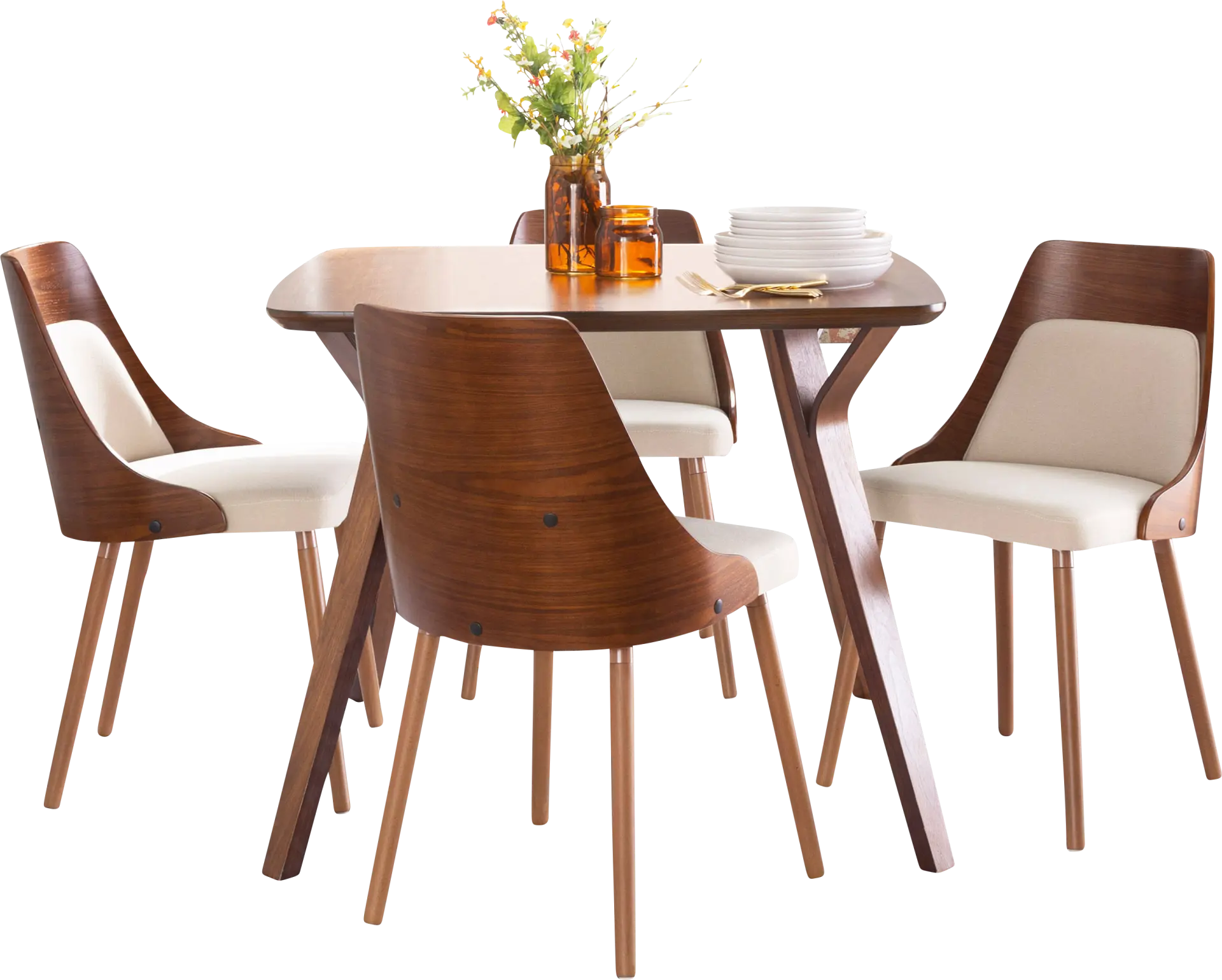 Loung I Cream 5 Pc Dining Set