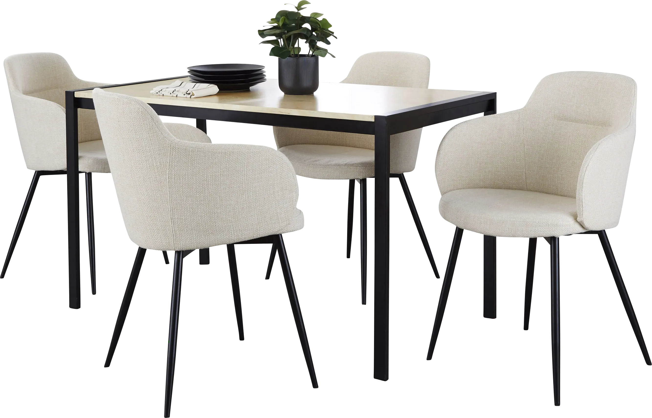 Roama Cream 5 Pc Dining Set - Thumbnail - Image 1
