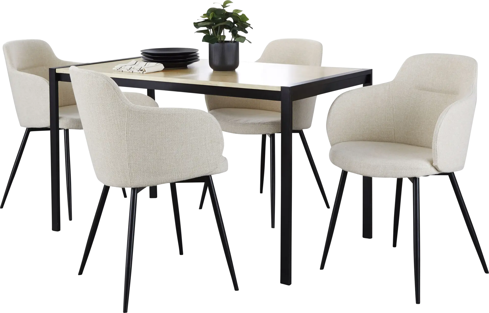 Roama Cream 5 Pc Dining Set