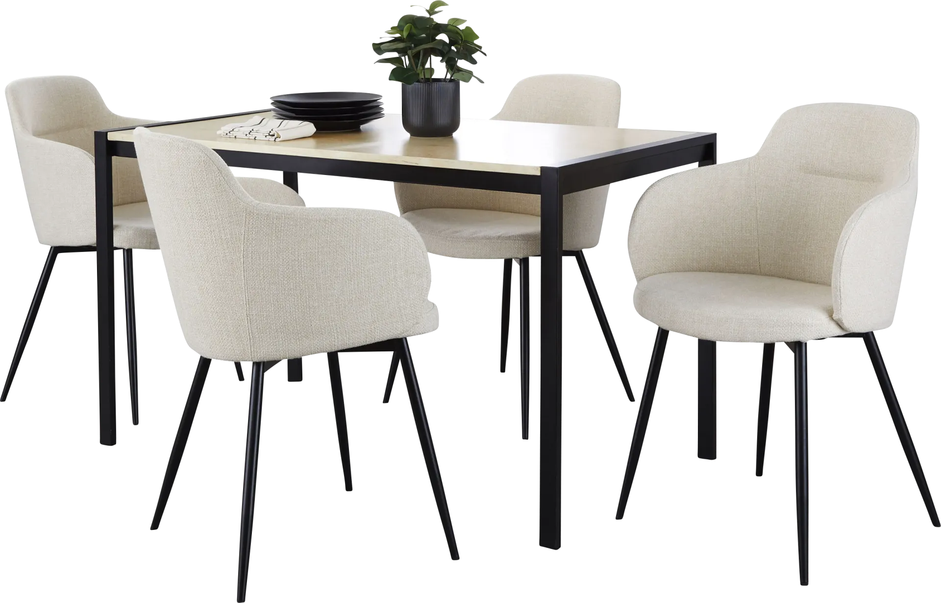 Roama Cream 5 Pc Dining Set - Image 1