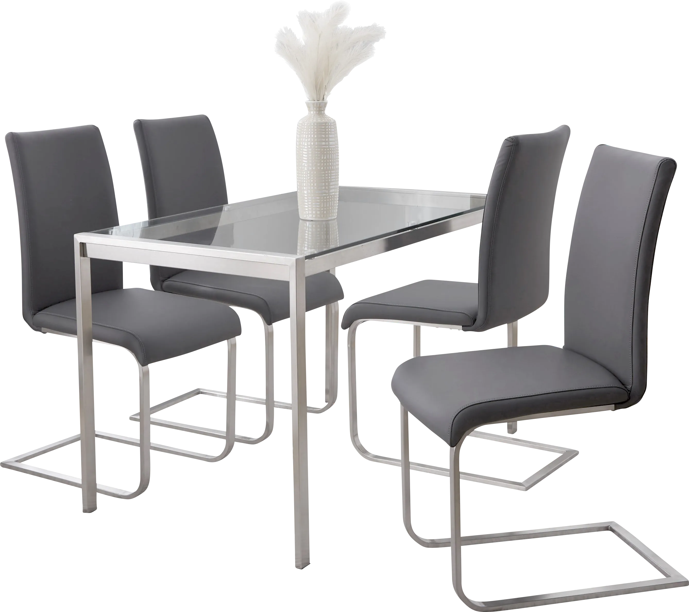 Quain Gray 5 Pc Dining Set - Thumbnail - Image 1