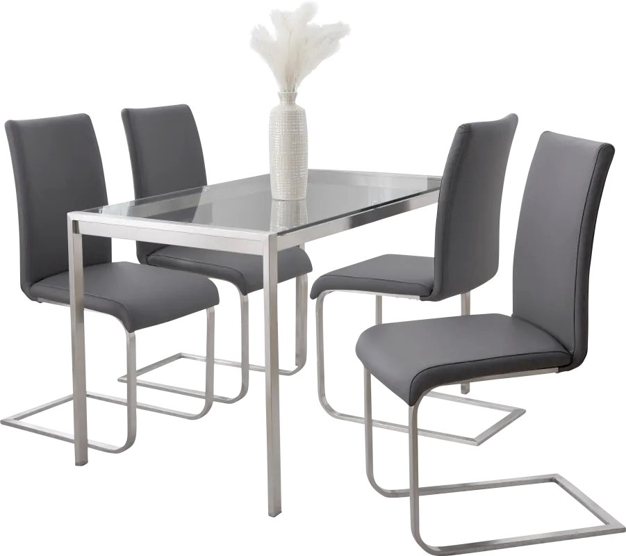 Quain Gray 5 Pc Dining Set