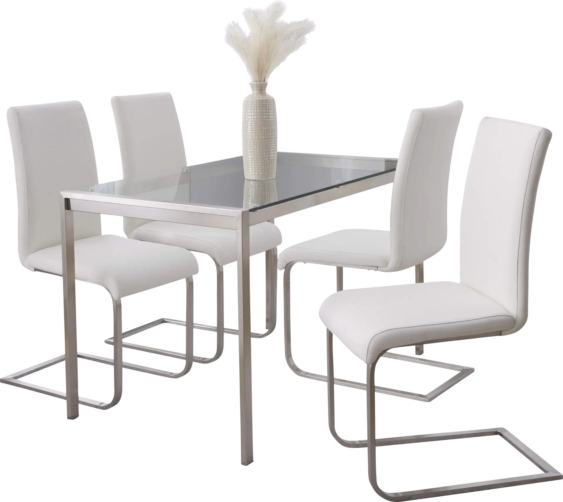 Quain White 5 Pc Dining Set