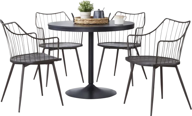 Tollefs Walnut 5 Pc Dining Set