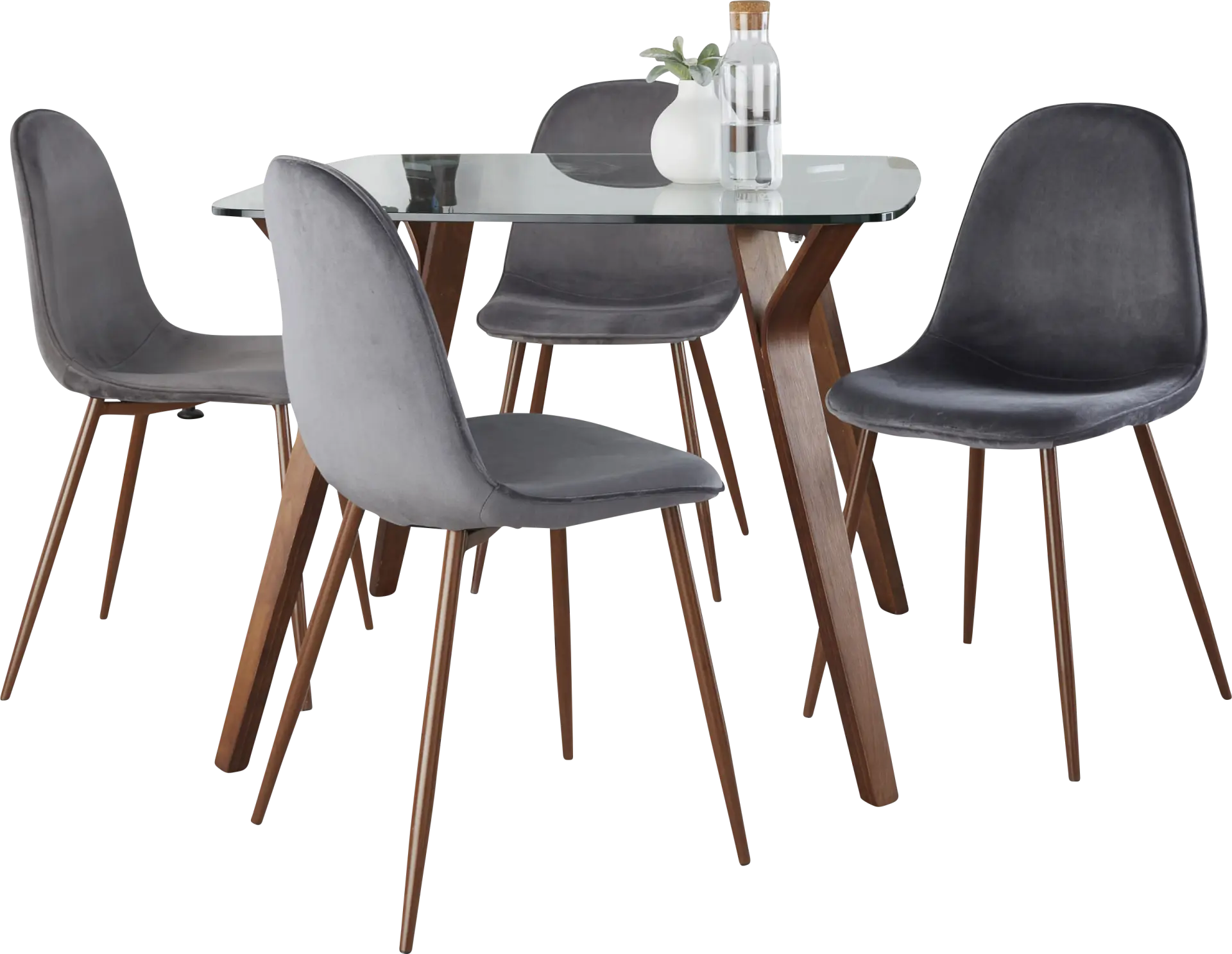 Wrenfrew II Gray 5 Pc Dining Set