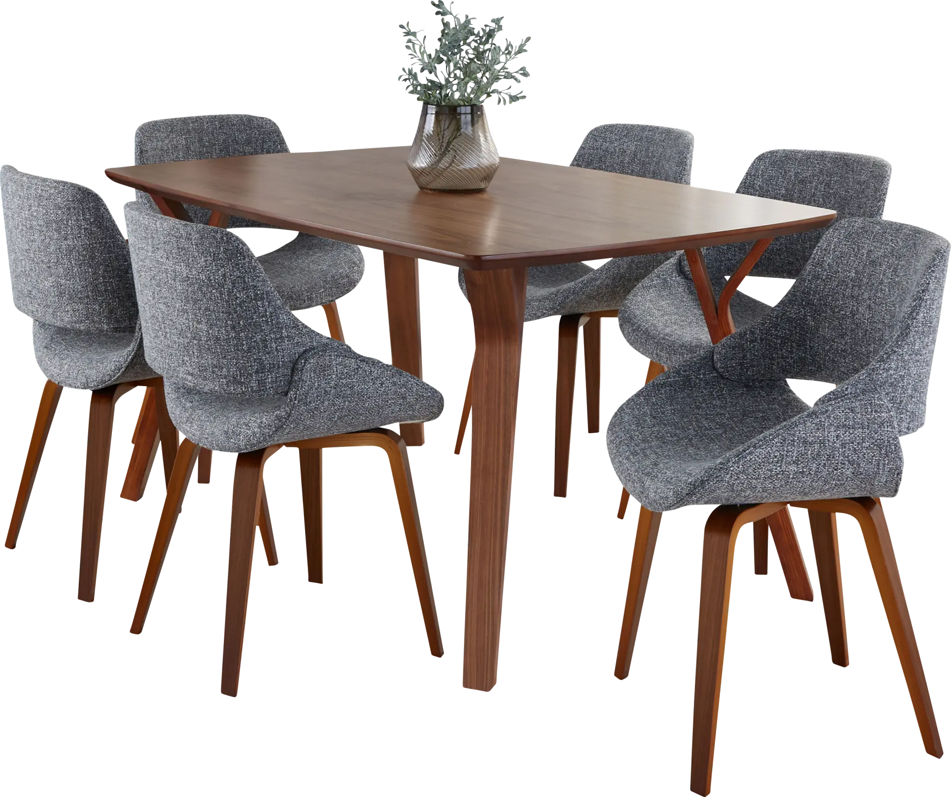 Wanay Gray 7 Pc Dining Set