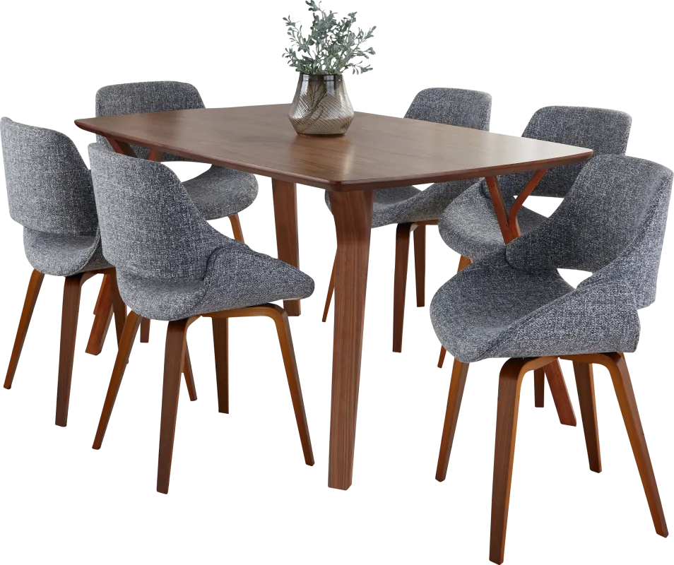 Wanay Gray 7 Pc Dining Set