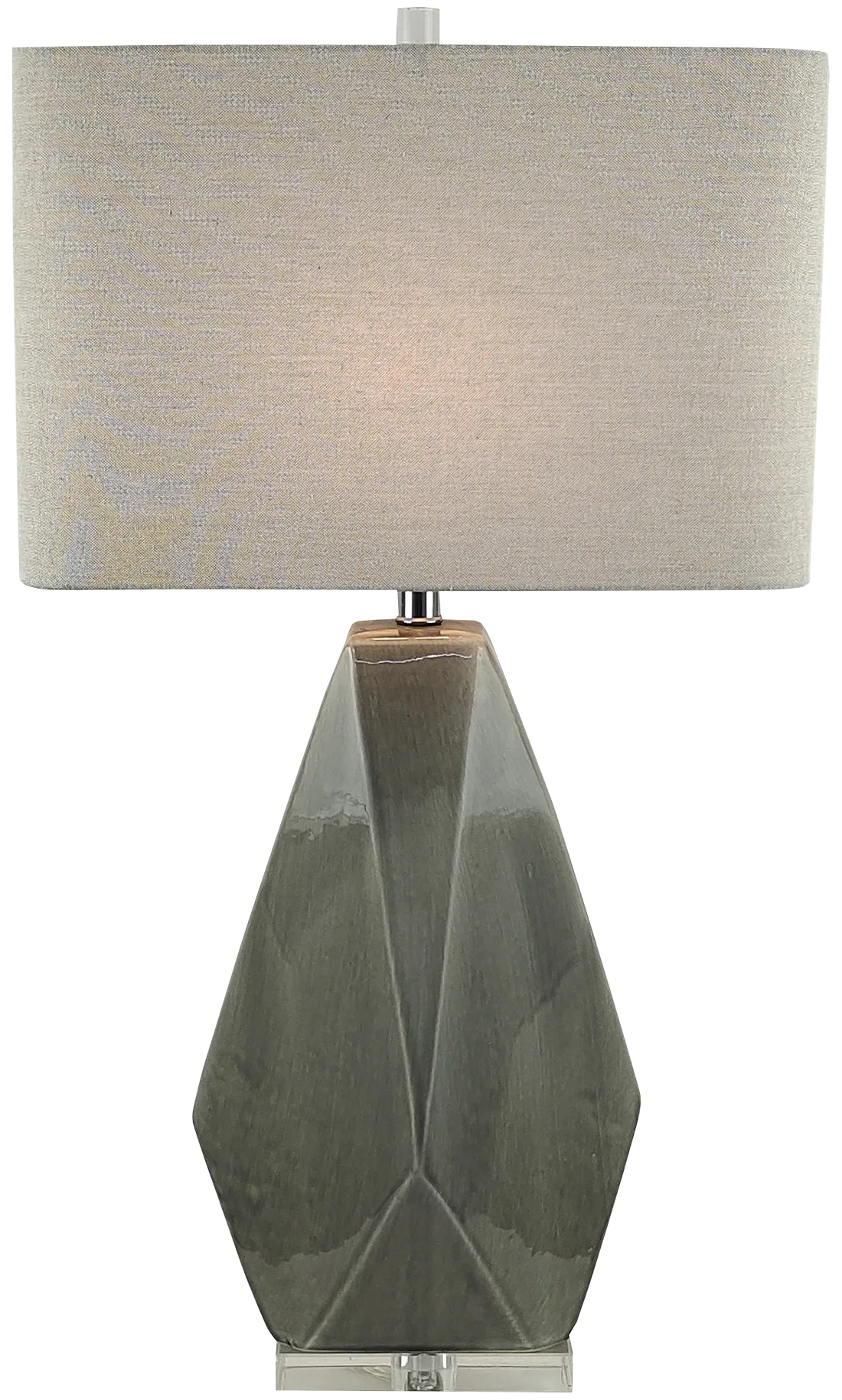 gray table lamp