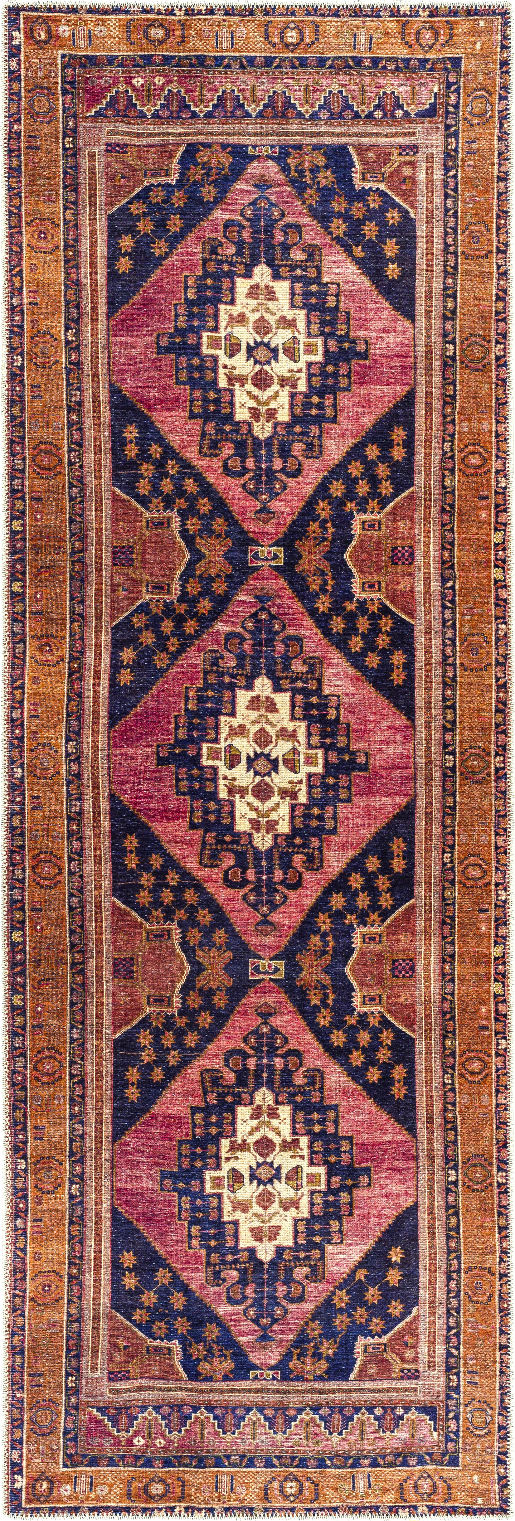 Emelyn Orange 2'5 x 7'8 Runner Rug - Image 1