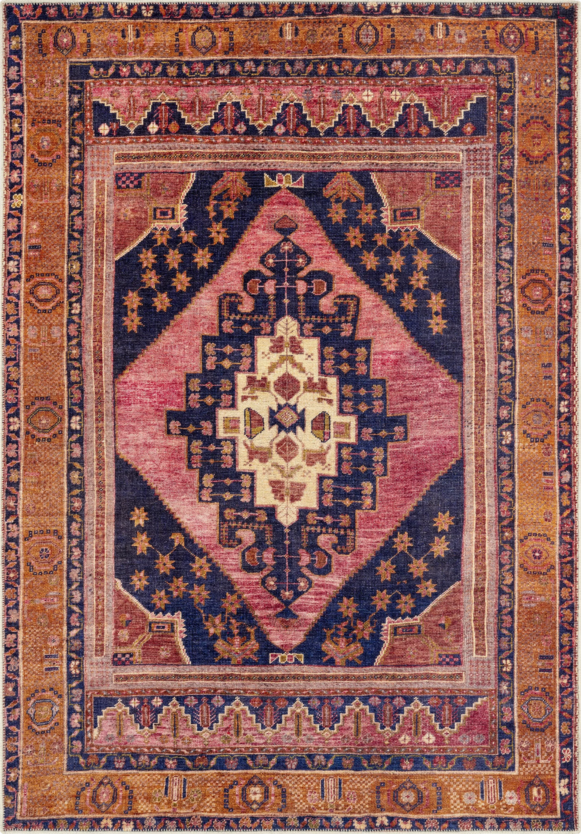 Emelyn Orange 5'2 x 7'3 Rug - Image 1