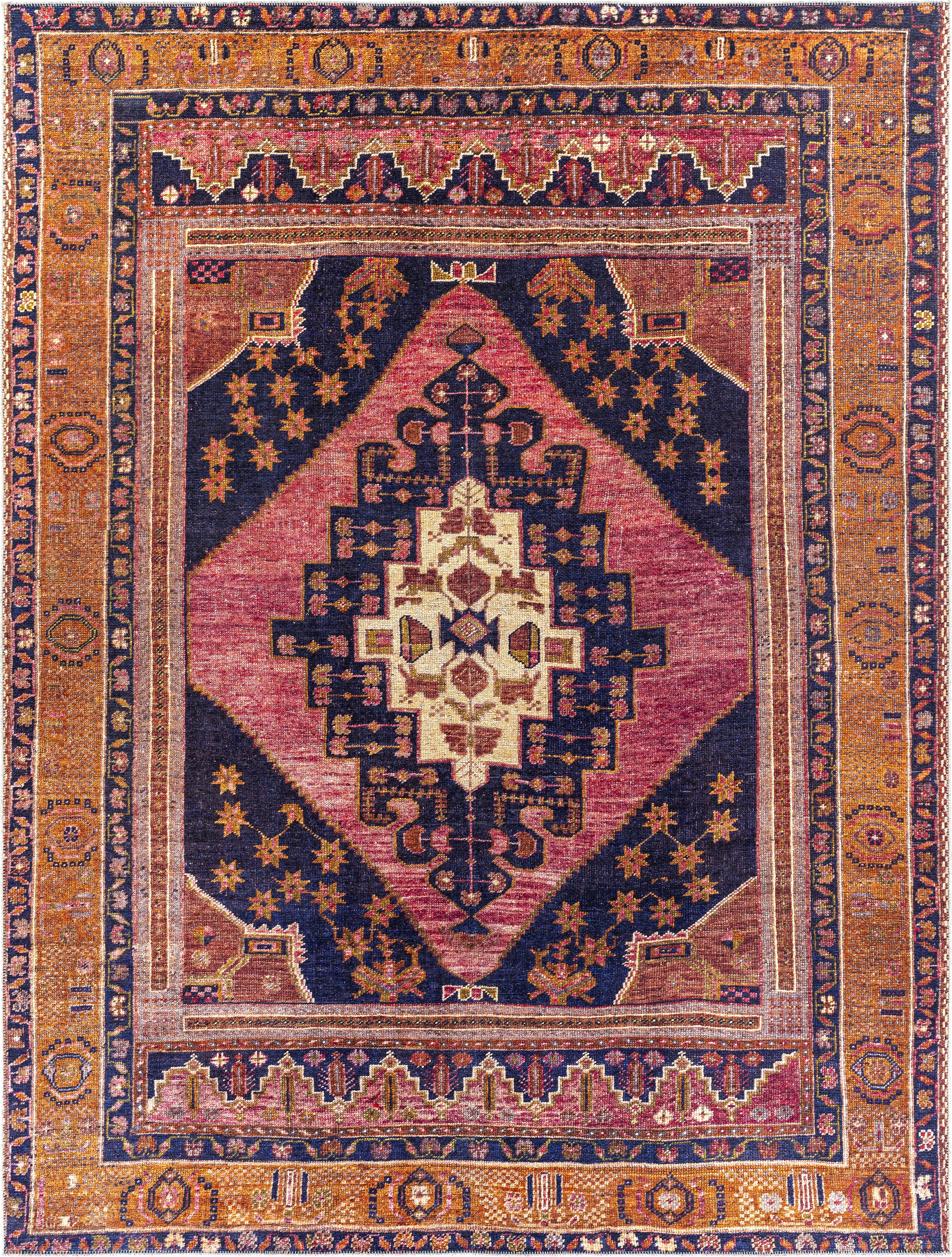 Emelyn Orange 7'8 x 10' Rug - Thumbnail - Image 1
