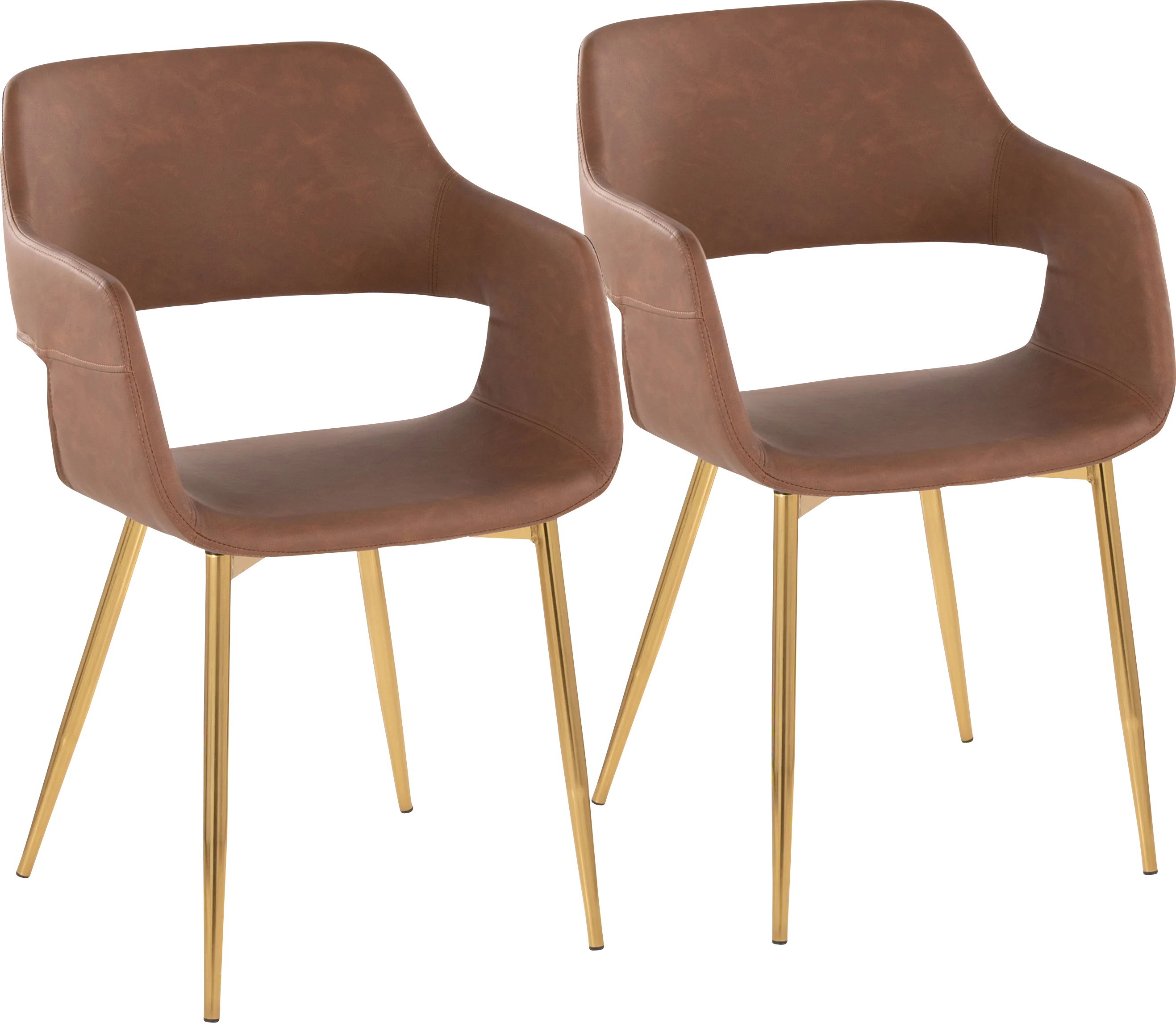 Naibor I Brown Arm Chair, Set of 2 - Thumbnail - Image 1
