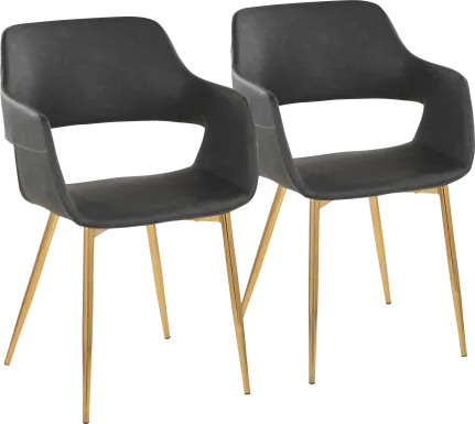 Naibor I Gray Arm Chair, Set of 2