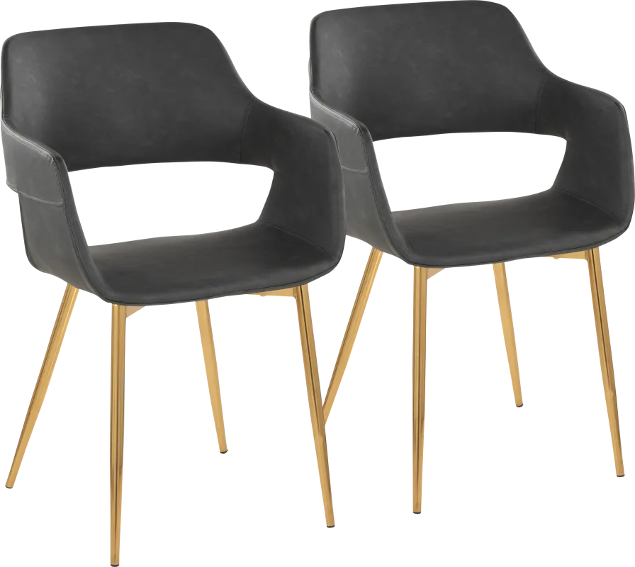 Naibor I Gray Arm Chair, Set of 2