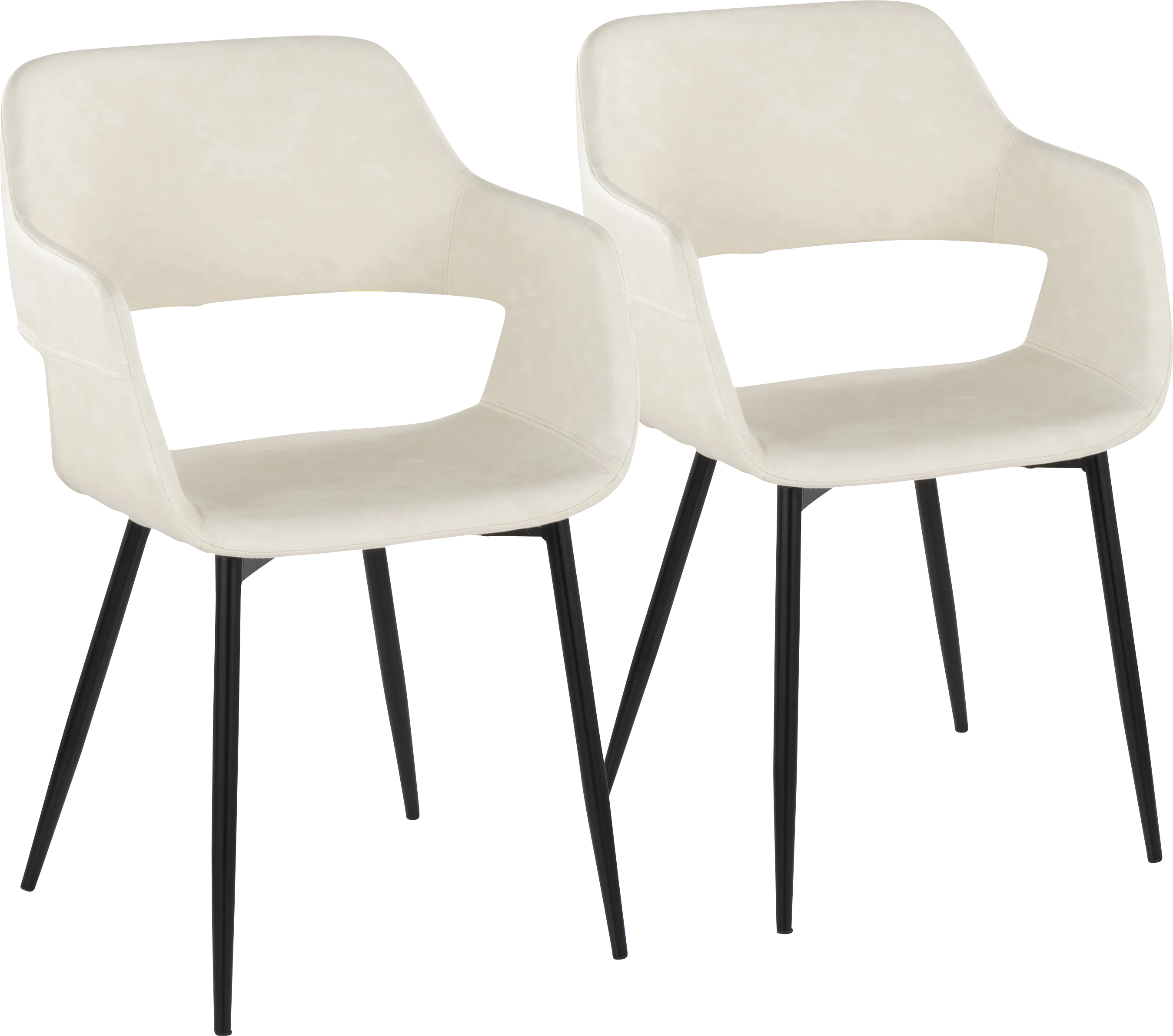 Naibor II Cream Arm Chair, Set of 2 - Thumbnail - Image 1