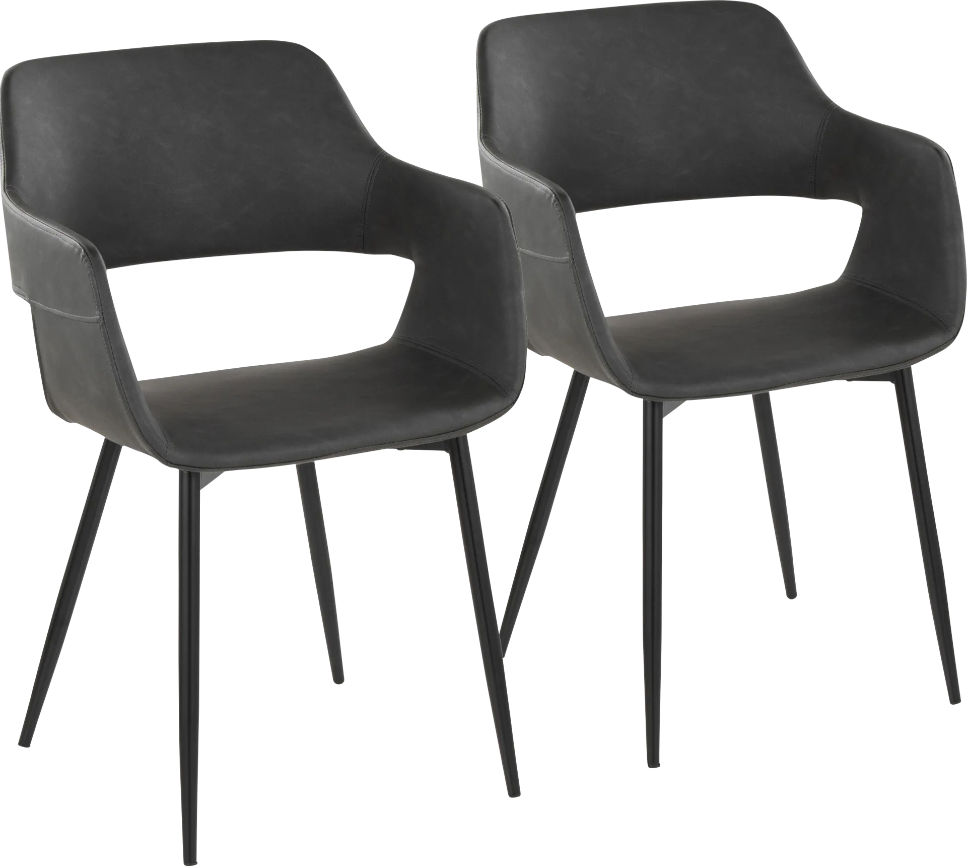 Naibor II Gray Arm Chair, Set of 2 - Image 1