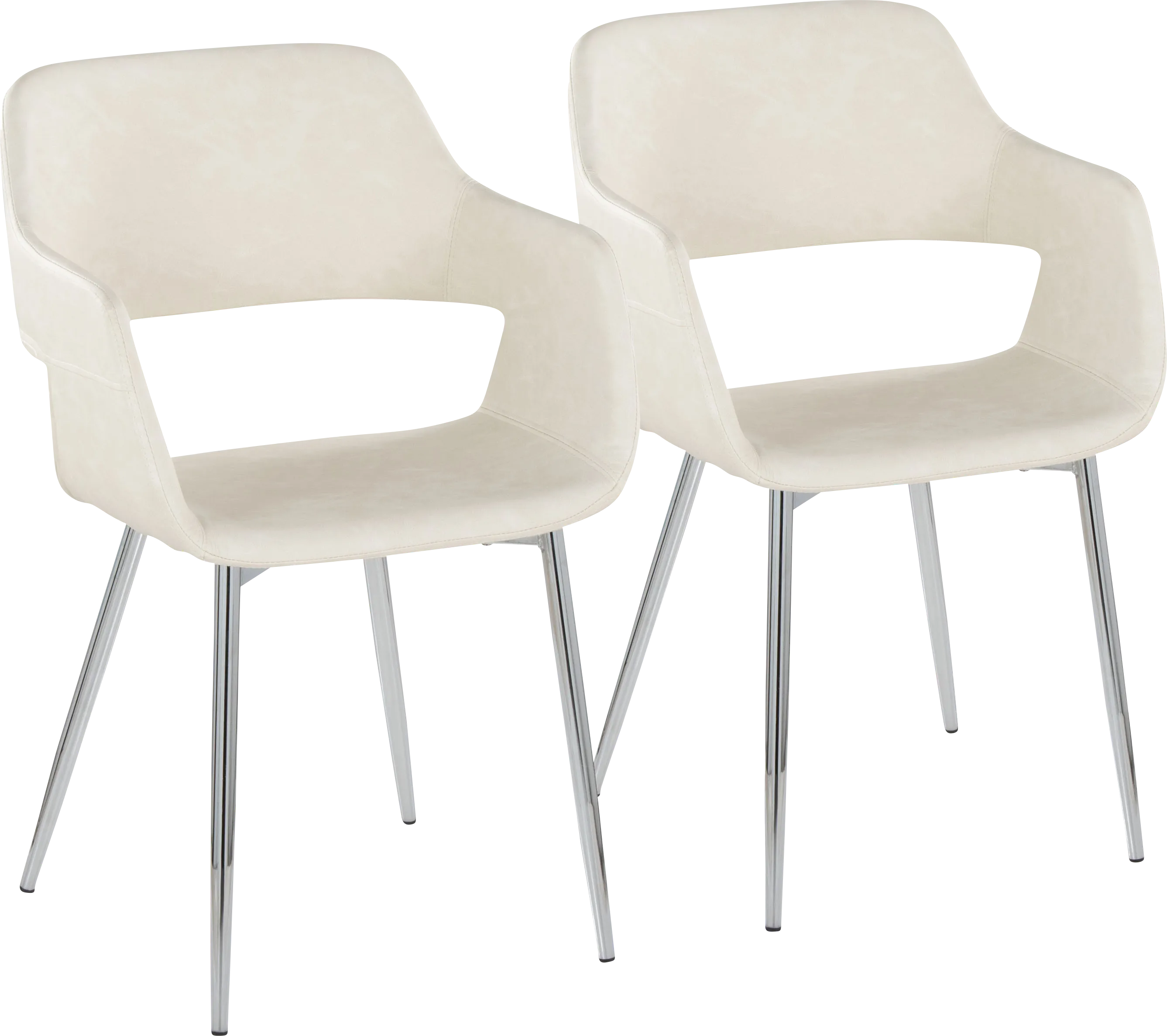 Naibor III Cream Arm Chair, Set of 2 - Thumbnail - Image 1