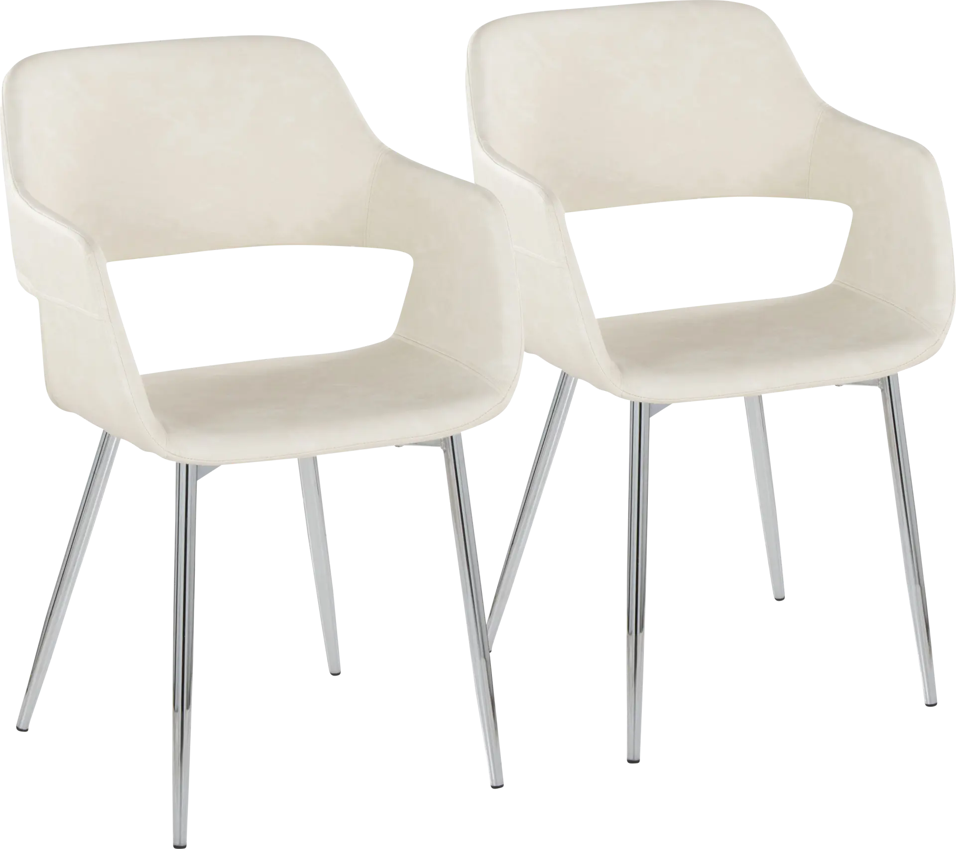 Naibor III Cream Arm Chair, Set of 2