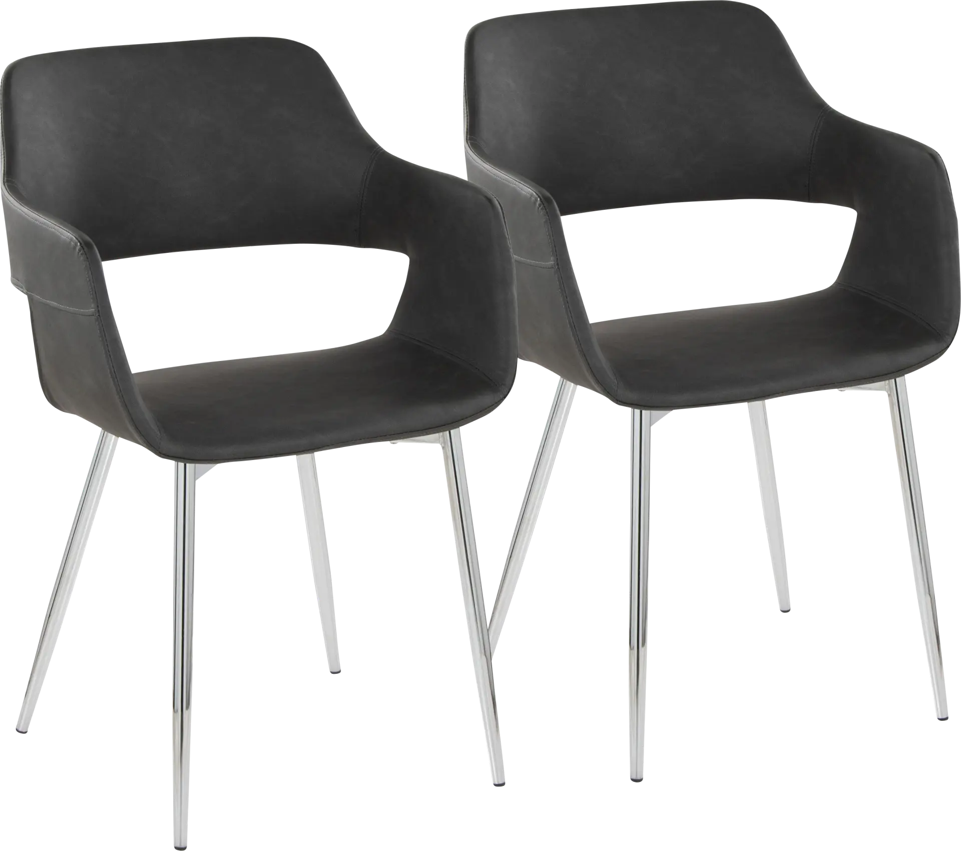 Naibor III Gray Arm Chair, Set of 2