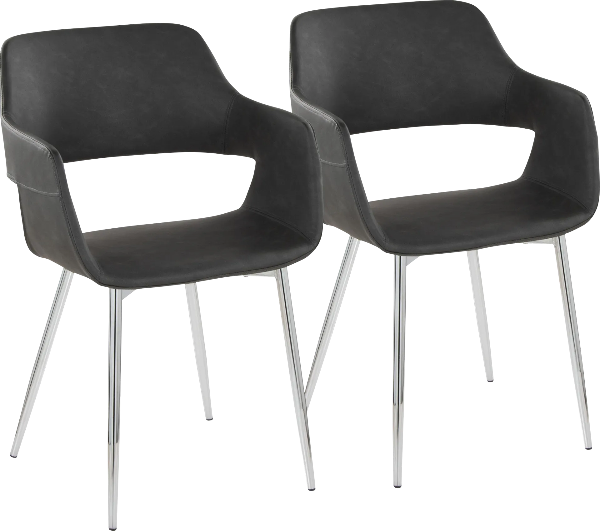 Naibor III Gray Arm Chair, Set of 2 - Image 1