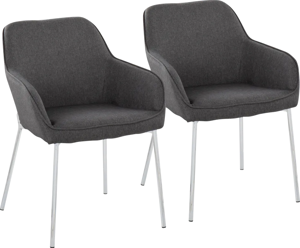 Speirit II Charcoal Arm Chair, Set of 2