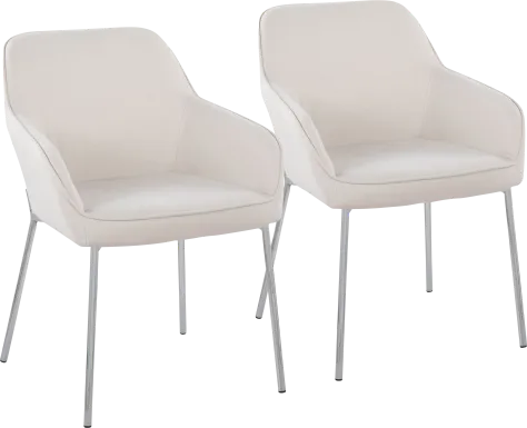 Speirit II Cream Arm Chair, Set of 2