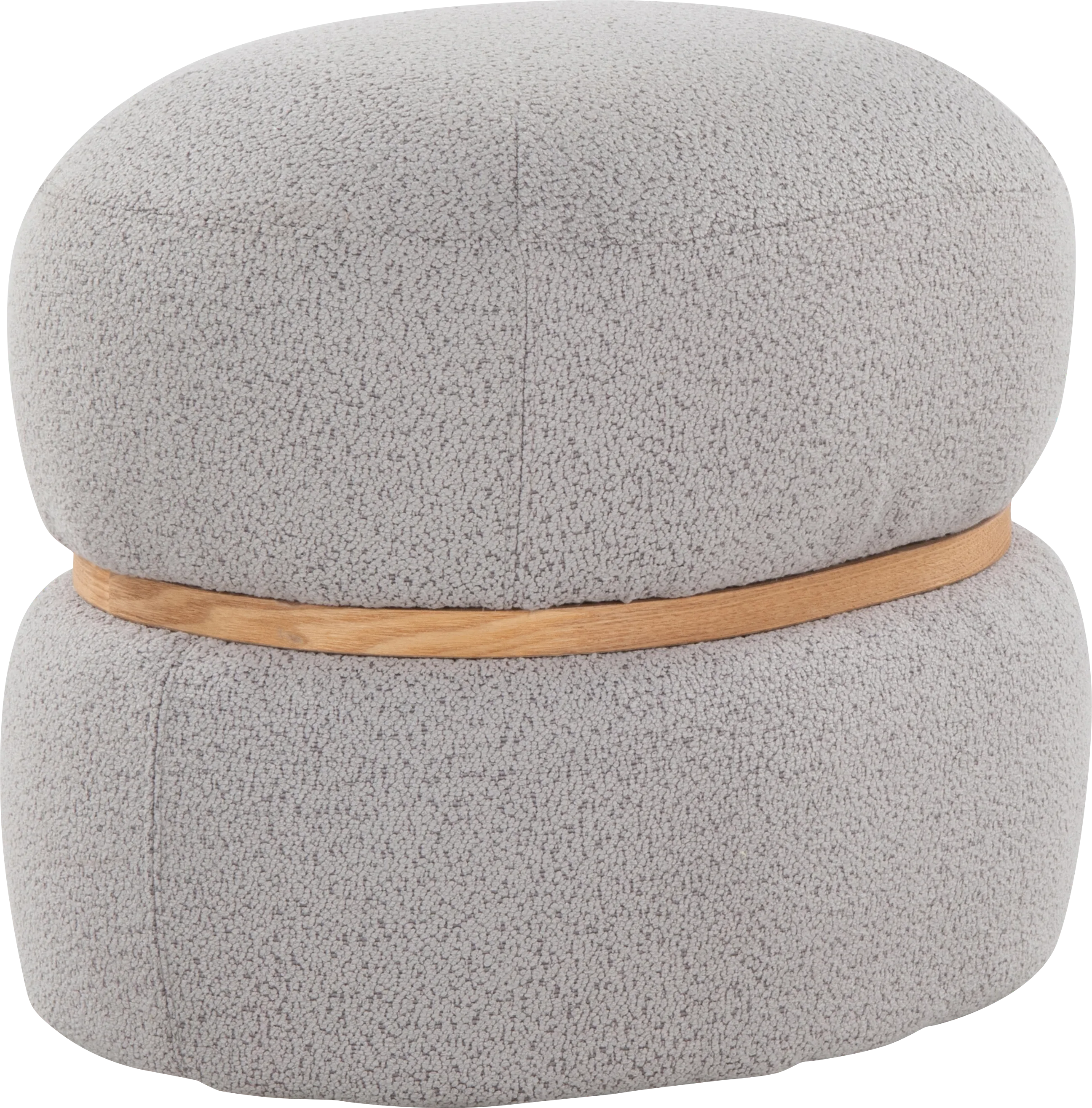 Dreim Gray Ottoman - Thumbnail - Image 1