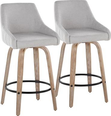 Ashlynd III Gray Swivel Counter Height Stool, Set of 2