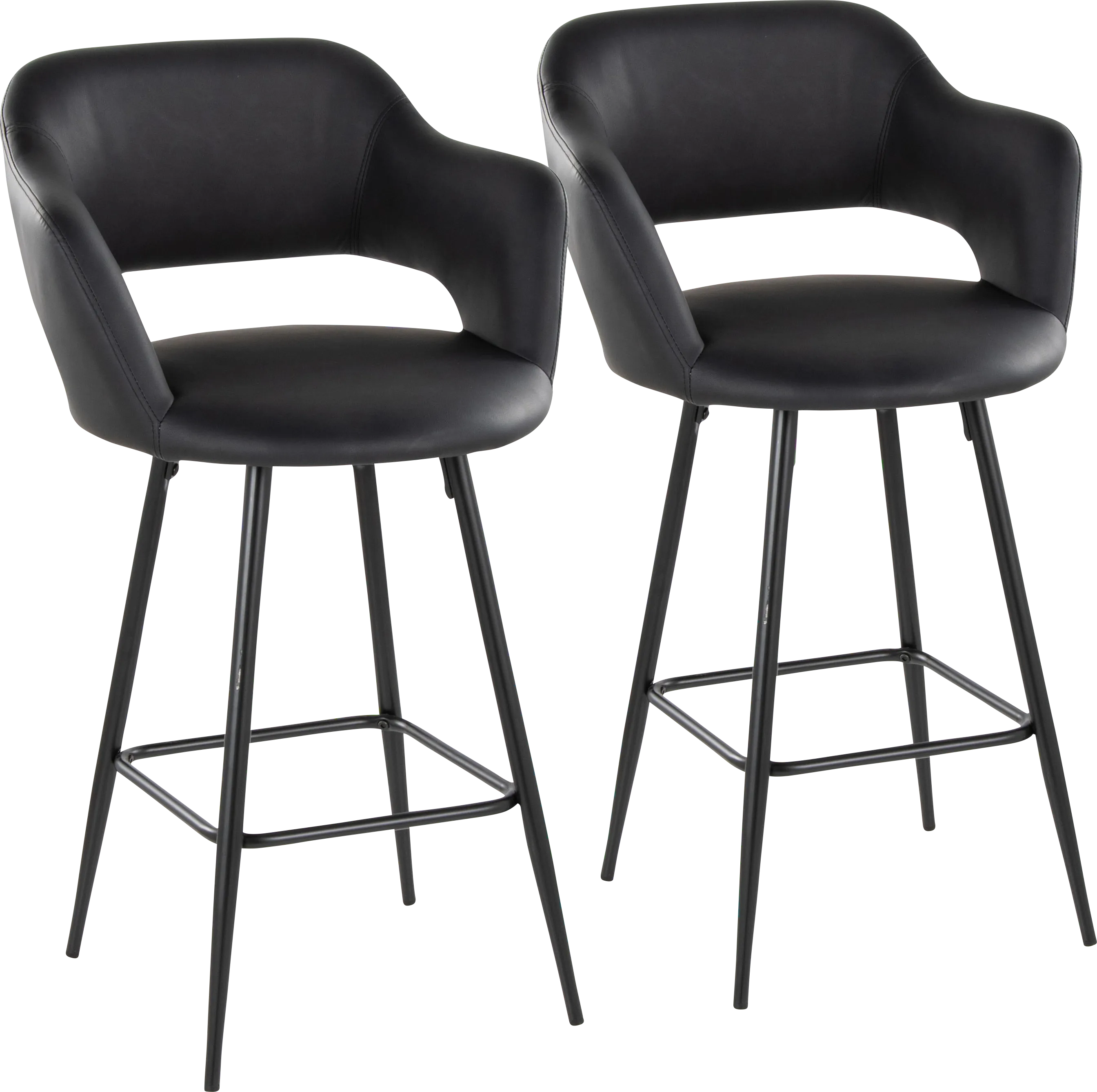 Jouett Black Counter Height Stool, Set of 2 - Thumbnail - Image 1
