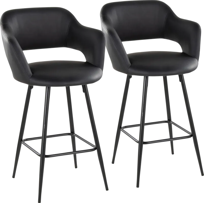 Jouett Black Counter Height Stool, Set of 2