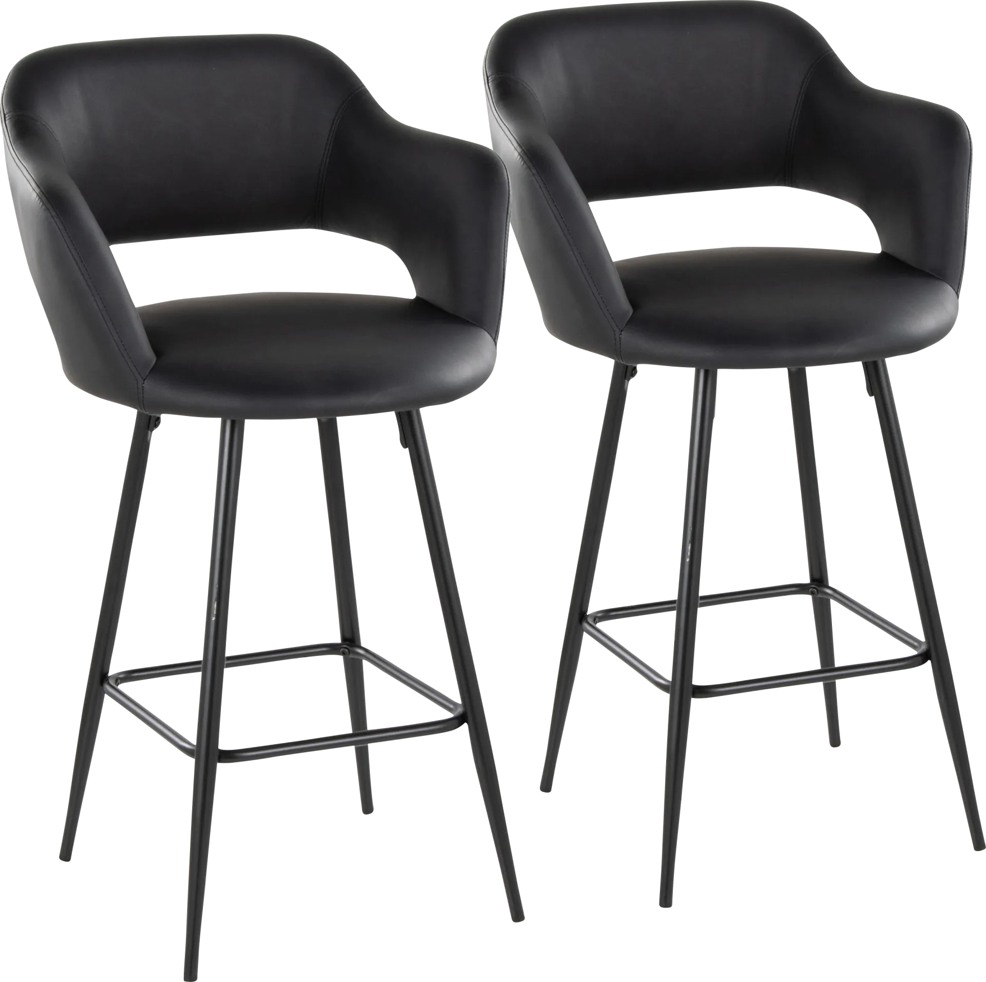 Jouett Black Counter Height Stool, Set of 2 - Image 1