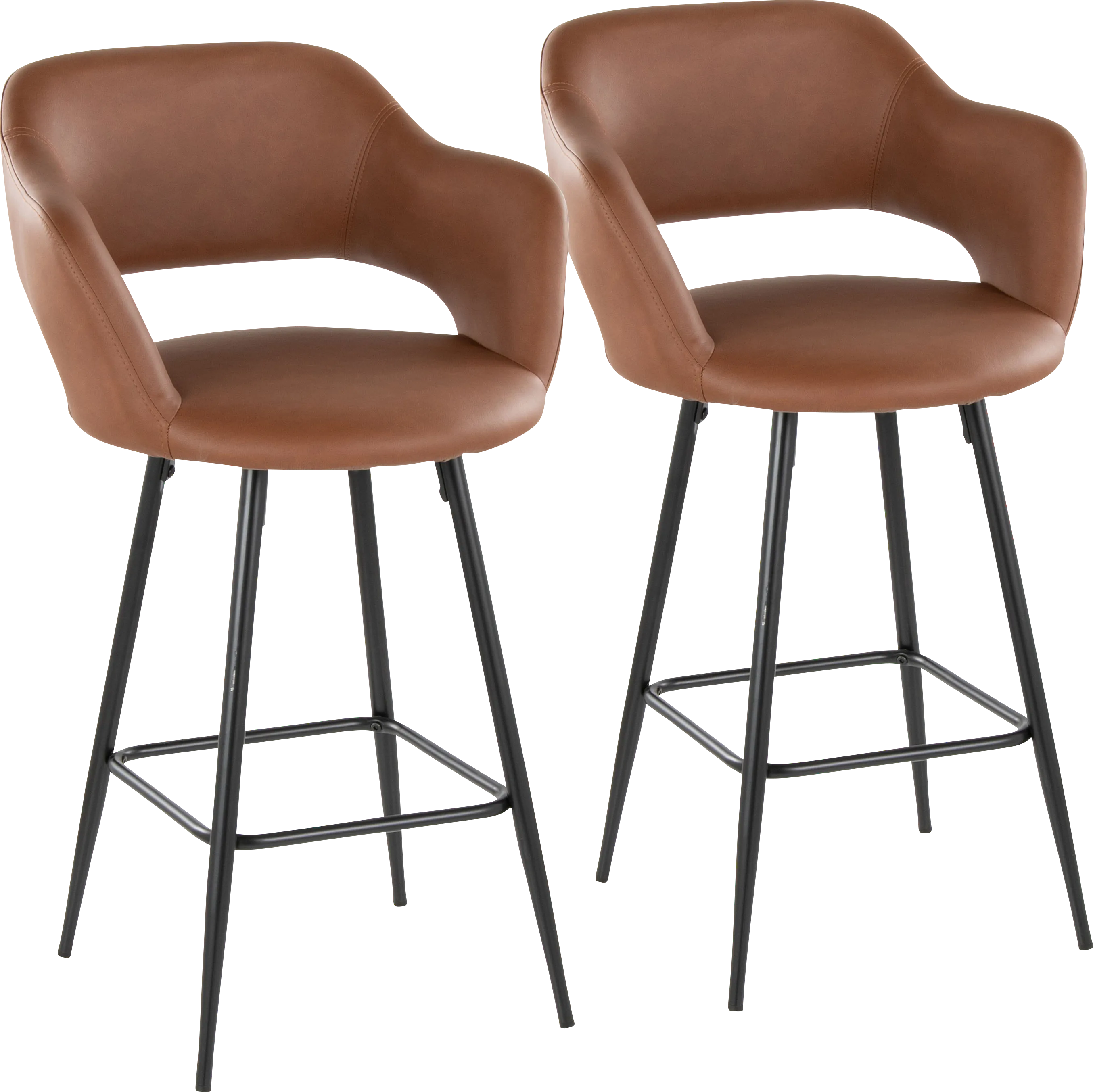 Jouett Brown Counter Height Stool, Set of 2 - Thumbnail - Image 1