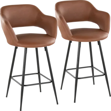Jouett Brown Counter Height Stool, Set of 2