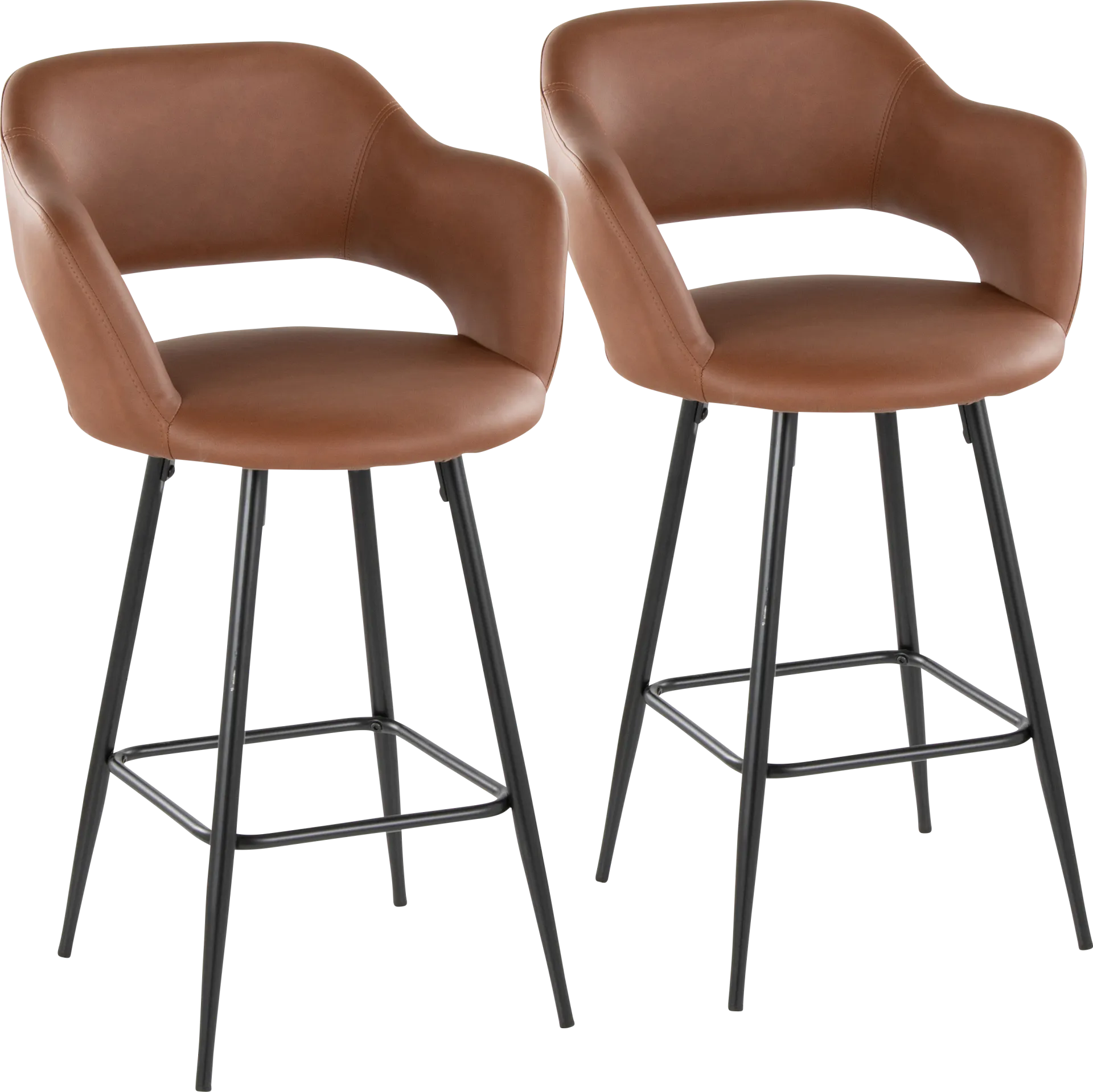 Jouett Brown Counter Height Stool, Set of 2 - Image 1