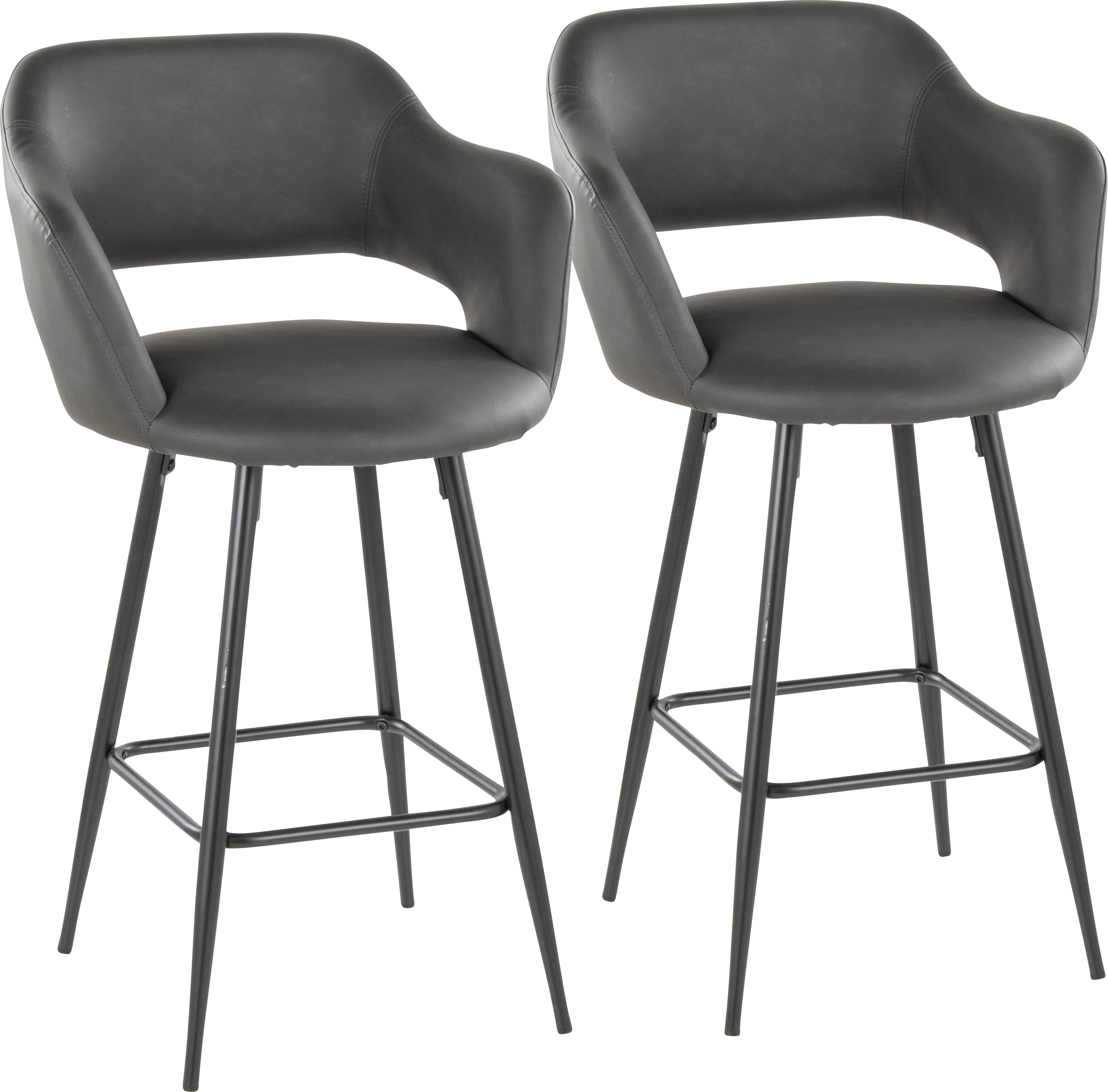 Jouett Gray Counter Height Stool, Set of 2 - Thumbnail - Image 1