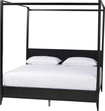 Steagall Black King Canopy Bed