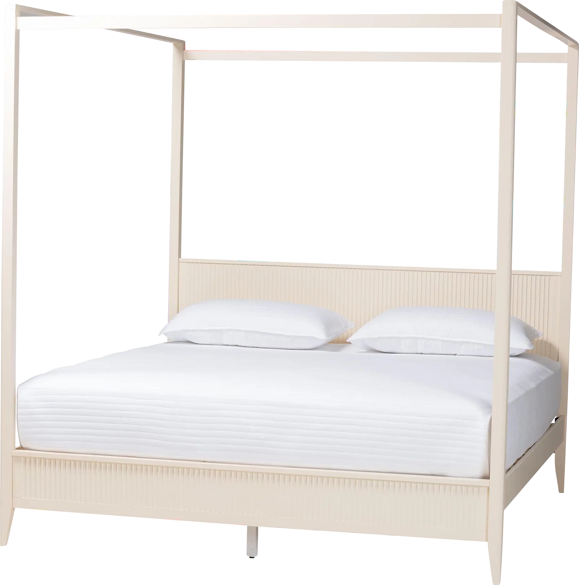 Steagall Ivory King Canopy Bed